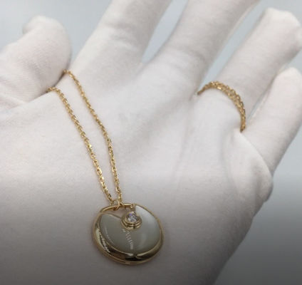 Amulette De Cartier Necklace 18Kの金の宝石類のXs白い真珠色のモード